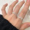1580 Estilo K Nicho Empotrado Diseño de Lujo Accesible Anillo Espiral Anillo de Tres Anillos Plata de Ley S925 Anillo Sencillo para Mujer Anillo de Plata