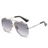 Nuevas gafas de sol de moda para hombre de metal de doble puente estilo rana europeo y americano, gafas de sol degradadas de alta gama para mujer de Amazon