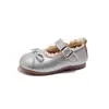 Zapatos Nuevos de Princesa para Niñas de Primavera y Otoño, Zapatos Pequeños de Cuero Modernos y Versátiles, Suela Suave, Antideslizantes, Zapatos de una Sola Pieza, Zapatos de Boca Cuadrada, Zapatos de Baile de Rendimiento