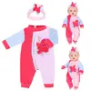 Venta caliente transfronteriza ropa para muñeca 43CMZAPF primavera y verano limitada animal de dibujos animados pijama de manga corta al por mayor