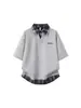 Camisa Polo de Peso Pesado Verano para Hombre Camiseta de Manga Corta Estilo Ins Sencillo Holgada Versátil de Marca de Moda Cuello Campana Media Manga Camiseta de Estudiante