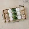 Set de Regalo de Caja de Esfera de Navidad de Terciopelo de Gama Alta 15 Piezas Colgantes Decorativos de Terciopelo Arreglo de Decoración para Árbol de Navidad