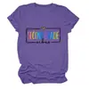 Amazon eBay Estación Europea Moda Casual Cómoda Vibes de Segunda Mano para Mujer Camiseta de Cuello Redondo de Manga Corta