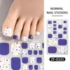 Zhengxiang Verano Caricatura Sonriente Esmalte de Uñas Película Pegatinas para Uñas de los Pies Uña del Dedo del Pie Blanco Pegatinas Completas para Uñas del Dedo del Pie