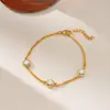 Pulsera de titanio de colores dopamina exclusiva transfronteriza para mujer, joyería de oro de 18 quilates, accesorios de diseño de nicho