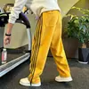 Pantalones Casuales de Raya Americana Pierna Ancha para Jóvenes Hombres y Mujeres Estilo Coreano Marca de Moda Pantalones de Pierna Recta Sueltos Pantalones de Stormtrooper