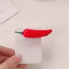 Grampo de Cabelo Divertido de Pimenta Vegetal Feminino Personalizado Criativo Prendedor de Bico de Pato Clipe para Franja Cabelo Quebrado Adorno de Cabeça