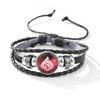 Popular Europeo y Americano Genshin Impact Pulsera de Gema del Tiempo Pulsera de Cuero Periférica de Anime Joyería para Parejas Pulsera Tejida de PU