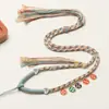 Nuevo Estilo Chino Cuerda de Colgante de los Cinco Dioses de la Riqueza Cordón de Thangka Tibetano Collar Tejido a Mano Accesorios de Collar Estilo Étnico