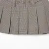 Ins Transfronteiriço Europeu e Americano 2026 Novo Estilo de Moda Amazon Roupas Femininas Atacado Botão Plissado Mini Saia