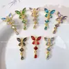 Borboleta Fantasia de Diamante Gota d'Água Borla Pingente Multicamadas Pingente Pulseira de Contas DIY Brincos Acessórios para Pente