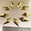 DIY Metal Imitação Costurado à Mão Contas Soltas Losango Diamante Cos Handmade Acessórios para Roupas de Animação Joias 20X34Mm Dourado