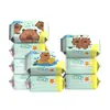 Toallitas Húmedas Portátiles Pequeñas para Limpieza de Manos y Boca de Bebé, Especiales para Recién Nacidos, Toallitas Húmedas Pequeñas Capibara, 20 Toallitas