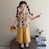 Conjunto de Verano para Niñas 2026 Nueva Moda Ropa de Verano Infantil para Bebés Niñas Conjunto Casual Delgado sin Mangas de Dos Piezas