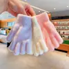 Guantes de Invierno de Dedos Completos Cálidos para Niños Niñas Estudiantes Escritura Lisos Lindos Color Puro Nuevos