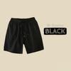 Shorts Deportivos Casuales Shorts Ultradelgados de Seda de Hielo Pantalones Negros con Bolsillo de Solapa Shorts Elásticos Transpirables de Secado Rápido Transfronterizos
