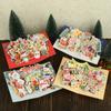 Tarjeta de Navidad con Calcomanía Estereoscópica Iand Nuo sobre Creativo Lindo de Corea del Sur Tarjeta de Bendición Navideña para Niños
