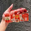 Llavero de Tarjeta de Texto Año de la Oveja de Acrílico Lindo Dibujo Animado Mascota del Zodiaco Colgante para Bolsos de Niñas Regalo de Año Nuevo