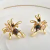 Populares Pendientes Retro Ojo de Tigre Maillard, Pendientes Versátiles Simples para el Uso Diario, Pendientes de Lujo Ligero y de Alta Gama para Mujer