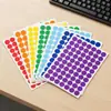 Adesivos redondos coloridos em branco 6mm etiquetas redondas adesivas adesivos de ponto de classificação