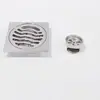 Ralo de chão anti-odor em aço inoxidável espessado, design ondulado de 6 mm para banheiro, varanda, máquina de lavar e esgoto, ralo de chão à prova de insetos