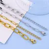 Pulseira de Aço Inoxidável Conjunto de Corrente Lisa Transfronteiriça Europeia e Americana Uso Diário Moda Hip-Hop Simples Unissex Corrente Cubana
