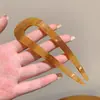 Grampo elegante e versátil de ginkgo para cabelos finos, grampo em U de nicho para a parte de trás da cabeça, grampo em forma de crescente