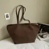 Bolsa Tote Casual de Outono para o Trabalho Grande Capacidade Nova Bolsa de Ombro Retro Feminina Bolsa Saco Texturizada Bolsa de Mão