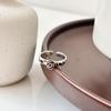 Anillo personalizado Kassett de plata esterlina S925, versión coreana, con diseño retro de palacio antiguo, con corindón y rosa