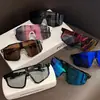 Nuevas Gafas de Sol para Ciclismo de Exterior de Fotograma Completo para Hombres y Mujeres, Gafas de Moda a Prueba de Viento y Arena, Gafas de Sol Coloridas de Marco Grande Europeas y Americanas