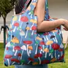 Bolsa de Compras Grande Capacidade Prática Espessada Dobrável Feminina para Supermercado Ecológica Atacado Casual Conveniente Bolsa de Ombro