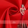 Tecido Cetim Fosco Espessado Não Elástico de Poliéster para Casamento Vestido de Noiva Vestido Cheongsam Tecido para Bolsa