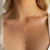 Amazon Collar Largo Nuevo Transfronterizo, Collar de Cadena con Borla en Y Moderno y Personalizado, Exquisito Regalo de Joyería