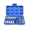 Conjunto de Ferramentas para Reparo Automotivo de Venda Quente com 34 Peças, Chave de Catraca Soquete Combinado, Ferramentas Manuais, Conjunto de Caixa de Ferramentas Doméstica e para Carro