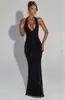 Vestido de tiras sin mangas con escote en V profundo para mujer, Verano 2026, Vestido ajustado con espalda descubierta y lentejuelas, Vestido estilo vacacional