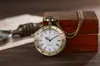 Comercio exterior súper ventas reloj de bolsillo retro de cuarzo transparente sin tapa reloj de bolsillo de cuarzo blanco reloj colgante venta directa de fábrica