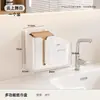 Caja de Pañuelos Sala de Estar Colgante de Pared Sin Perforaciones Baño Caja de Papel Higiénico Hogar de Aspecto Elevado Baño Creativo Grande Soporte para Cepillos de Dientes