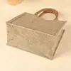 Bolsa de Lona Lista para Usar DIY Canvas Bolsa Navideña Pintada a Mano Ecológica Resistente a Rayones Personalizable