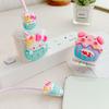 Adecuado para Cargador Apple de 20W Cubierta Protectora 15/14 Cubierta de Cabezal de Carga Dispositivo Anti-mordeduras para Cable de Datos Hello Kitty Helado