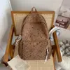Mochila de Estilo Coreano Ins de Moda Versátil con Lazo para Mujer, Diseño de Nicho, Gran Capacidad, Bolsa Escolar para Estudiantes, Mochila Casual