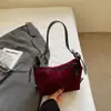Bolso de Hombro Texturizado de Comercio Exterior para Mujer 2025 Otoño e Invierno Nuevo Bolso Cruzado Retro Bolso de Axila Empalmado Bolso Pequeño de Mano para Mujer