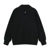 Suéter de Punto Nuevo Otoño 2026 para Hombre Manga Larga Color Sólido Estilo Pareja Cremallera Cuello Semiabierto Solapa Suelta Top