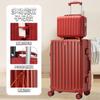 Caja de Dote Nupcial 24 pulgadas Maleta de Boda Marco de Aluminio Rojo Rueda Universal Maleta Trolley Nueva Maleta de Contraseña de Boda