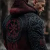 Suéter con Capucha de Punto Europeo y Americano Transfronterizo Otoño e Invierno Estampado Digital 3D Unisex Cuello Redondo Suéter Pulóver
