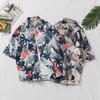 Camisa de comercio exterior para hombre suministro camisa de manga corta transfronteriza para hombre camisa estampada hawaiana para hombre y mujer cárdigan de pareja