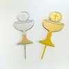 Adorno para pastel de cruz de paloma de la paz estilo ins transfronterizo para comunión, bautizo de bebé y decoración de fiesta