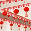 Itens de Decoração de Ano Novo 2027 Ano do Carneiro com o Caractere 'Fu' para Decorações de Sala de Estar do Festival da Primavera, Lanternas Penduradas e Arranjos de Cena de Ano Novo