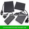 Caixa de bateria AAA5 nº 7, 2 seções, 3 seções, 4 seções, 6 seções, 8 seções, com tampa e interruptor, conectada a conector fêmea USB, compartimento de bateria