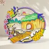 Imán de Nevera Montaña Nariz de Elefante Guilin Pegatina Magnética de Ventana de Madera 3D Souvenir de Viaje de Guangxi En Stock Guilin Hecho a Medida