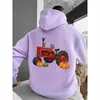 Sudadera con Capucha de Exportación Transfronteriza Estampado de Tractor Calabaza Moderna Amazon Wish Exportación Una Pieza Al Por Mayor